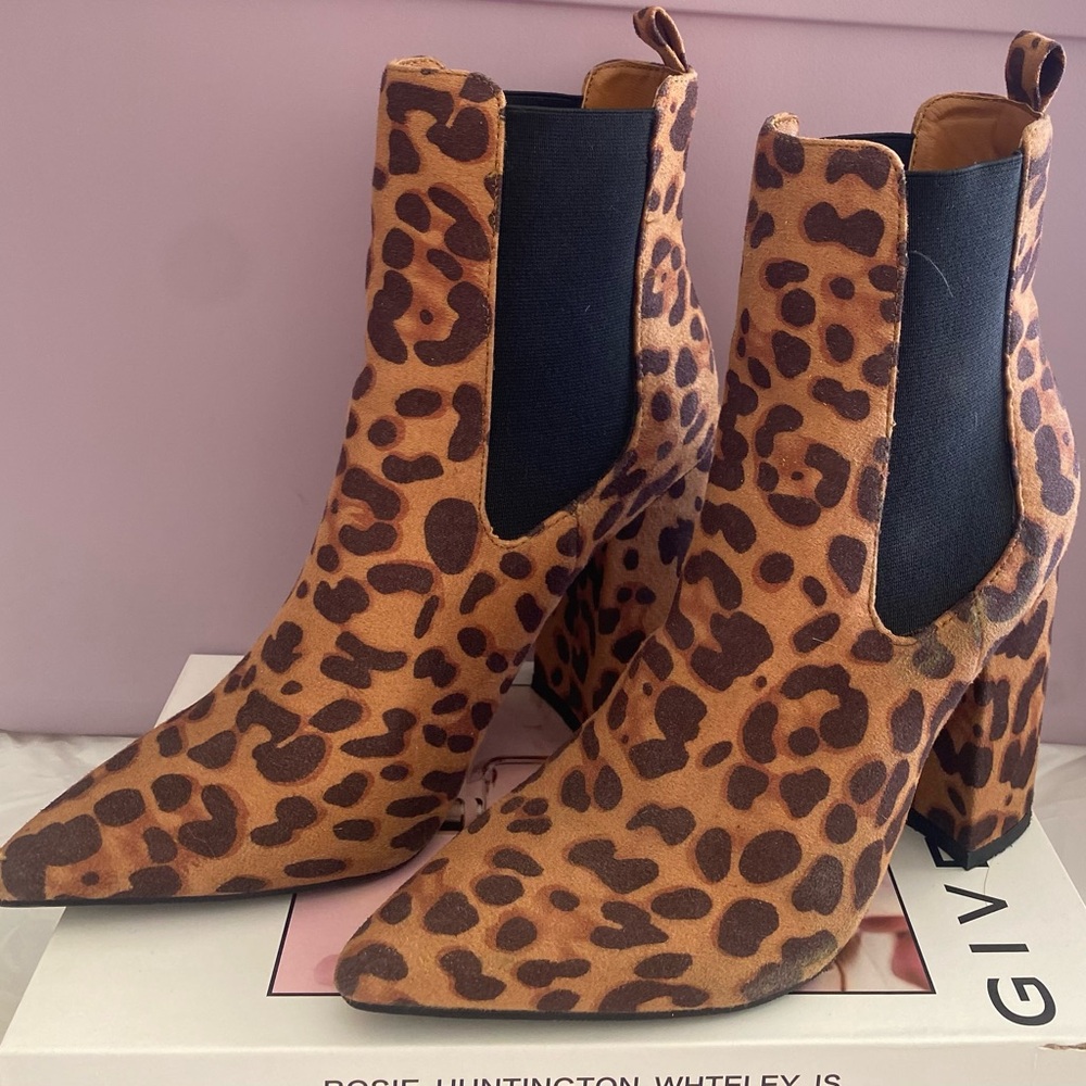 Leopard Print Ankle Boots